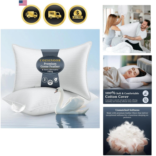 Goose feather pillows queen - pillows,