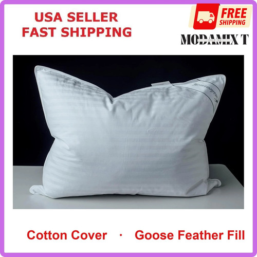 Goose down feather bed pillow - down,